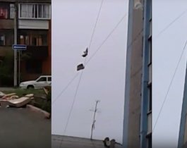 Челябинец выкинул из окна диван и стиральную машинку после ссоры с девушкой (ФОТО)