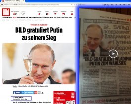 Немецкая газета вчера поздравила Путина с победой на выборах (Видео) 18+ ненормативная лексика