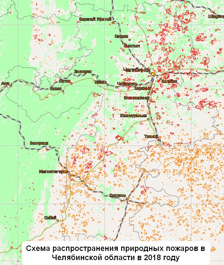 Карта природных пожаров тюменская область