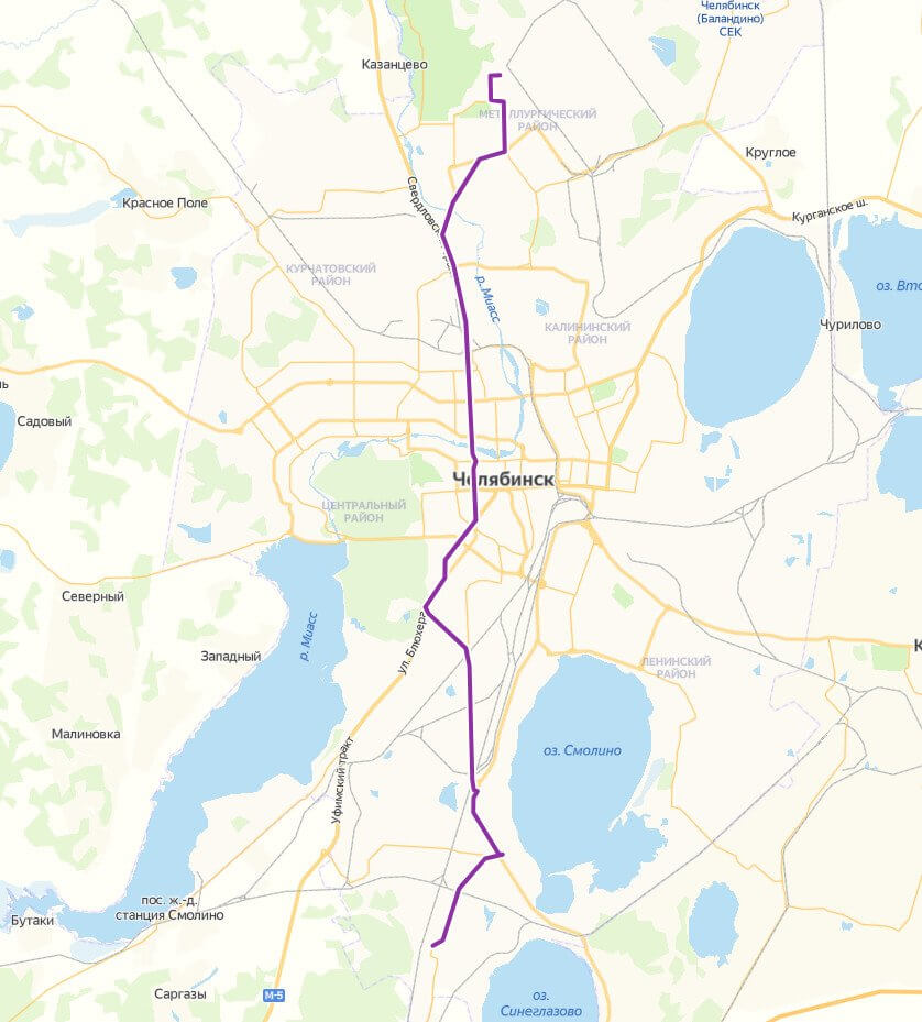 Маршрут движения маршрутки №35