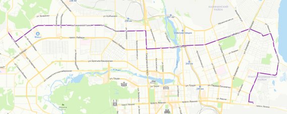 Маршрут движения маршрутки №39