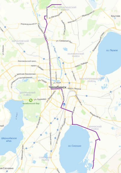 Маршрут движения маршрутки №92